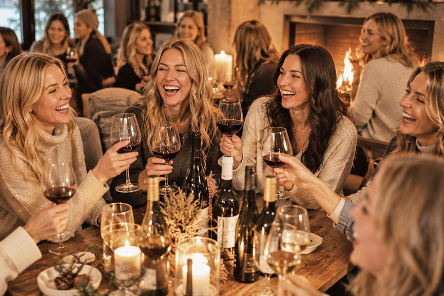 Yoga und Wine, Weinprobe